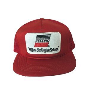 Fel-Pro Auto‎ Gasket Red Trucker Hat Vintage Mesh Adjustable Cap
